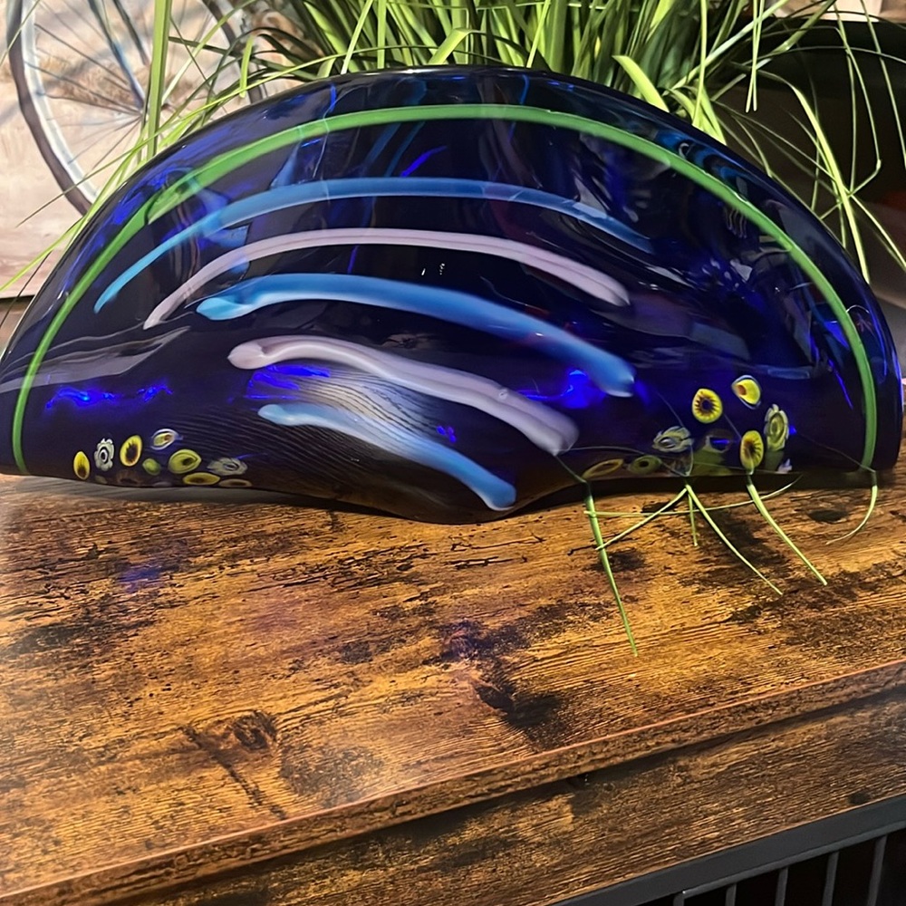 Vintage millefiori glass art vase